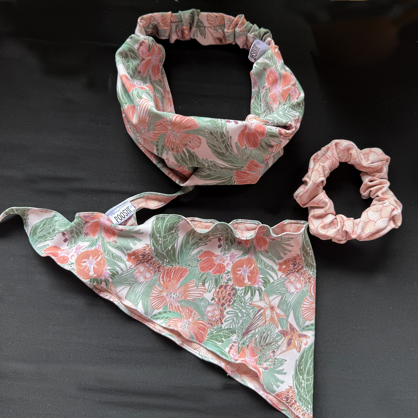 The Matchy Summer Set – Bandana, Pet Scarf & Scrunchie