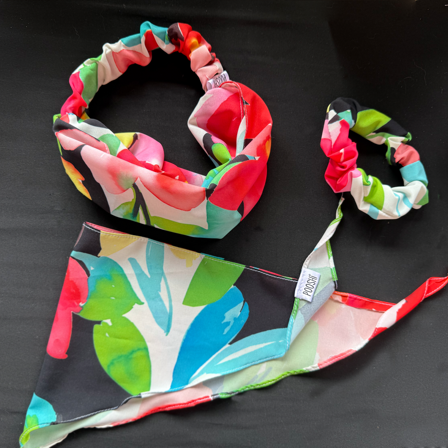 The Matchy Summer Set – Bandana, Pet Scarf & Scrunchie